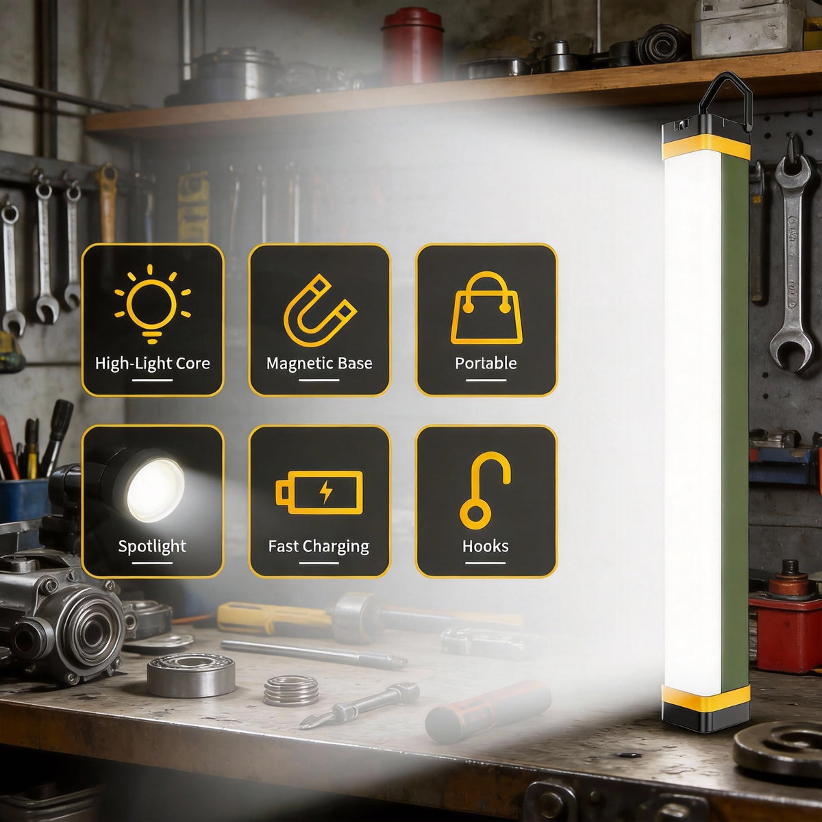 7000LM Magnetic Rechargeable LED Work Light X4735