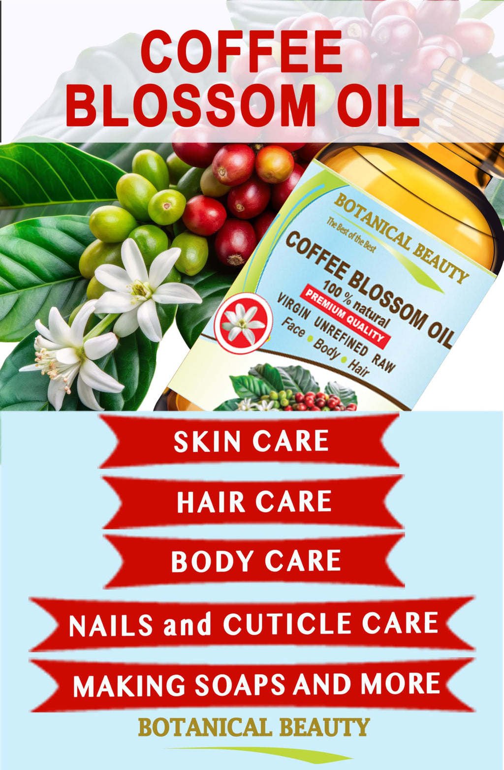 100% Natural Coffee Blossom Oil 1 Fl.oz. S15034