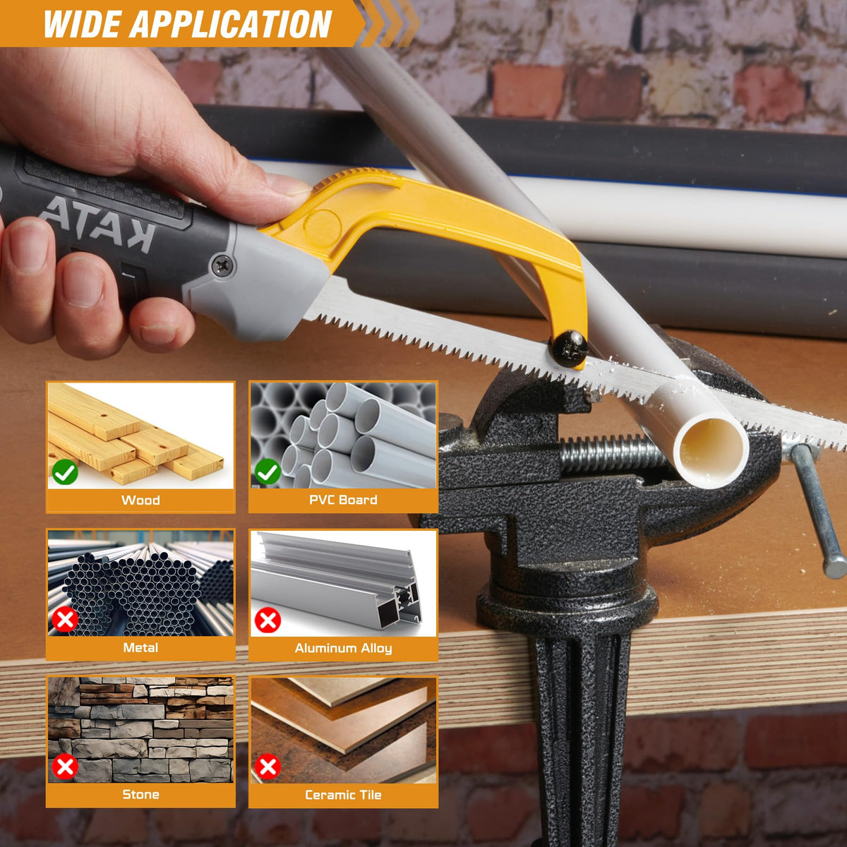 10 Inch Mini Hacksaw with 4-Piece Blades W426179