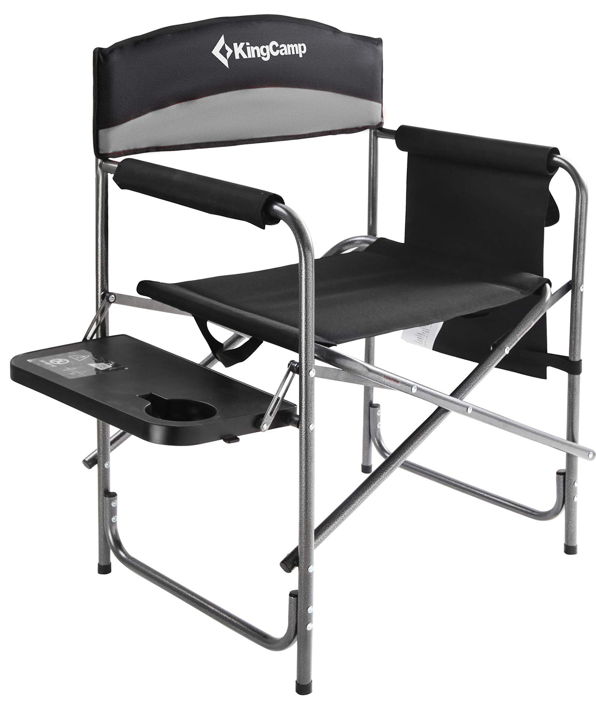 Heavy Duty Padded Folding Camping Chair with Side Table G86571