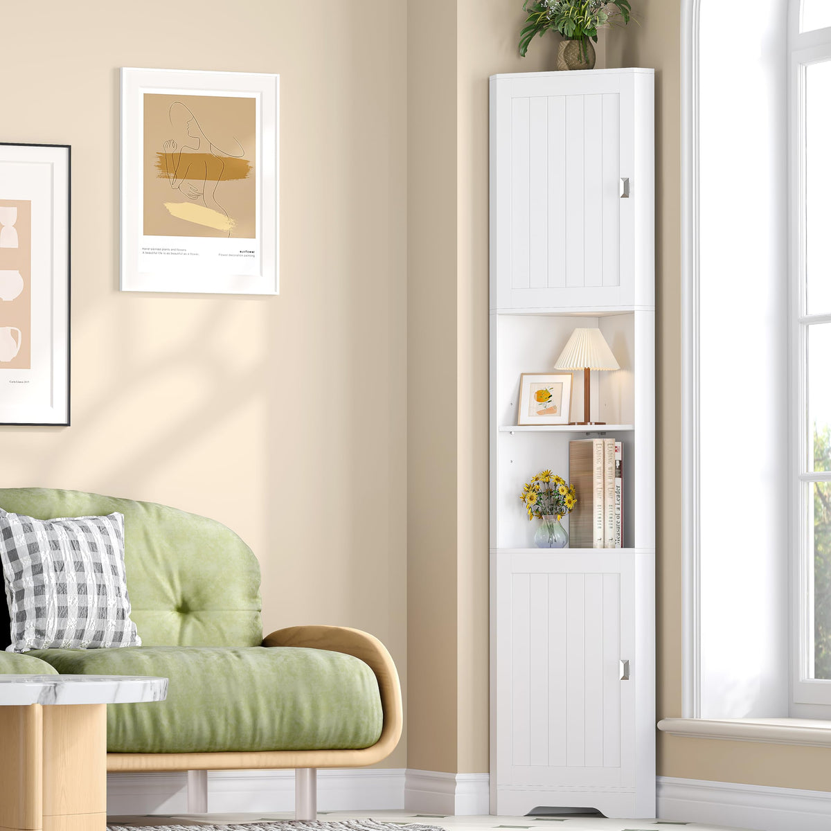6-Tier Corner Storage Cabinet L950