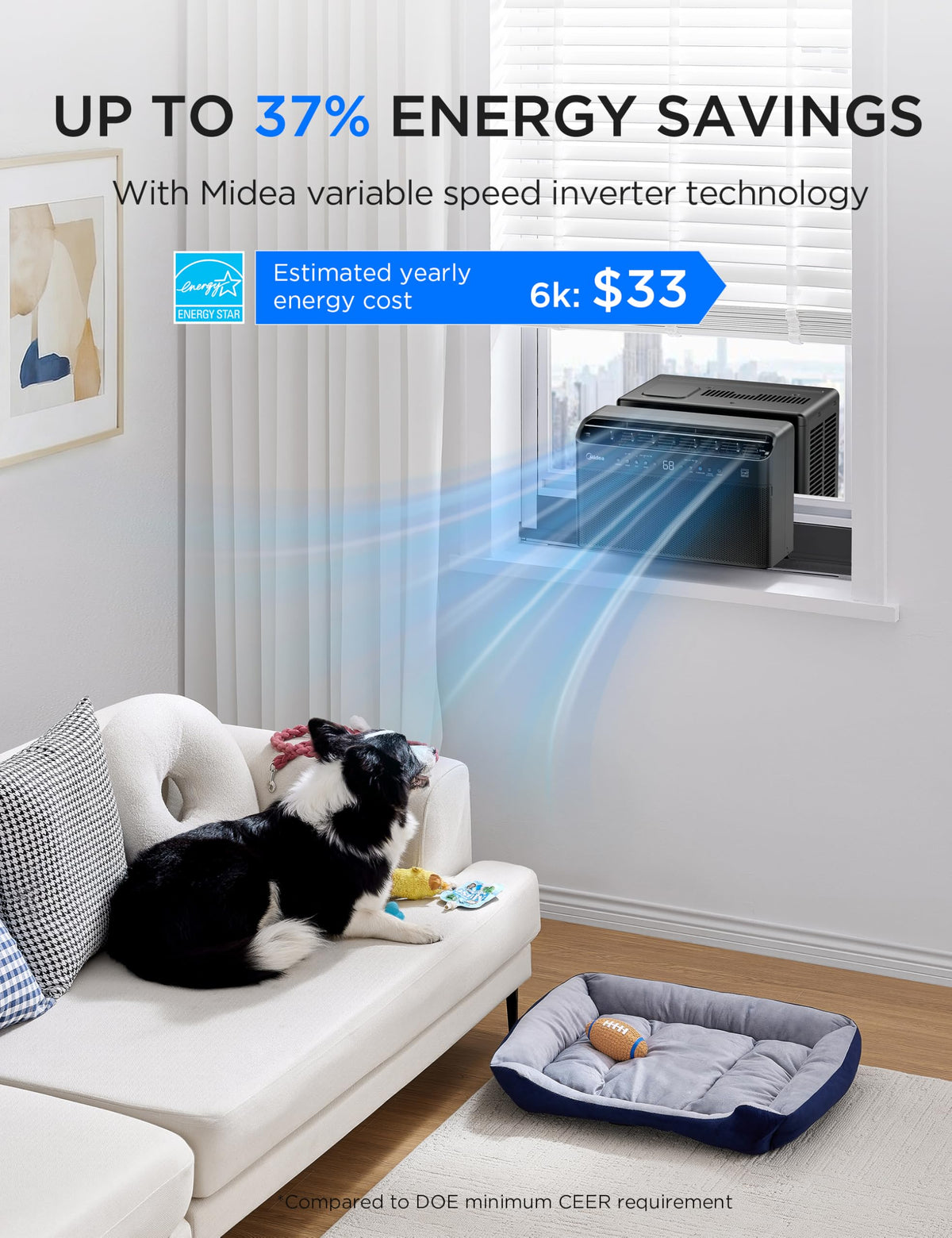 6,000 BTU U Shaped Window Air Conditioner O759196