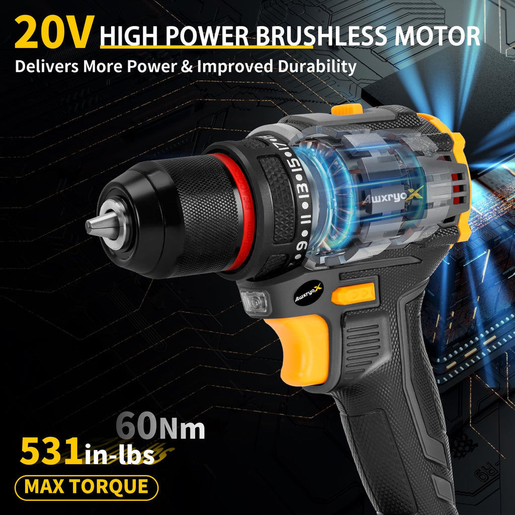 Brushless Compact Cordless Drill Tool Set 135Pcs A169030