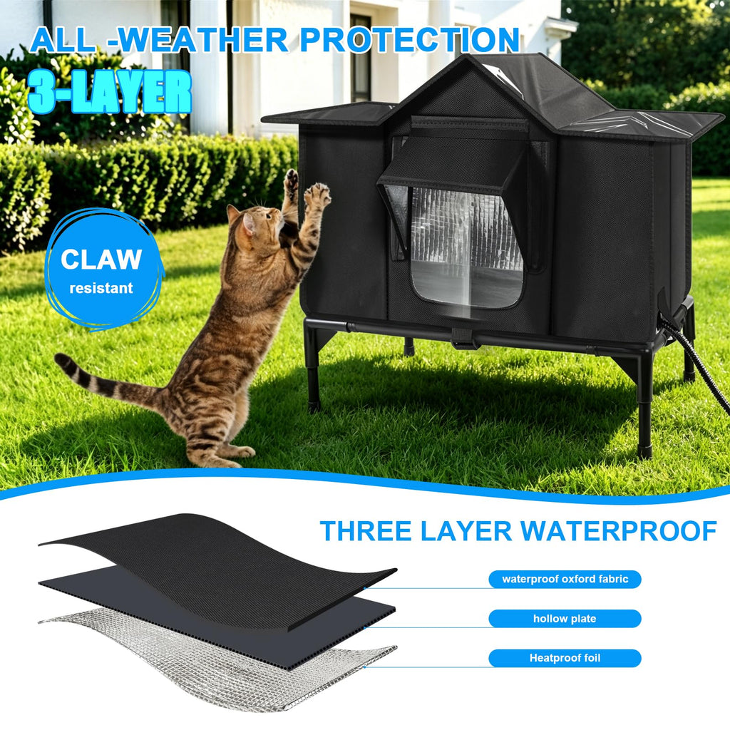 Insulated Outdoor Heated Cat Shelter H18683