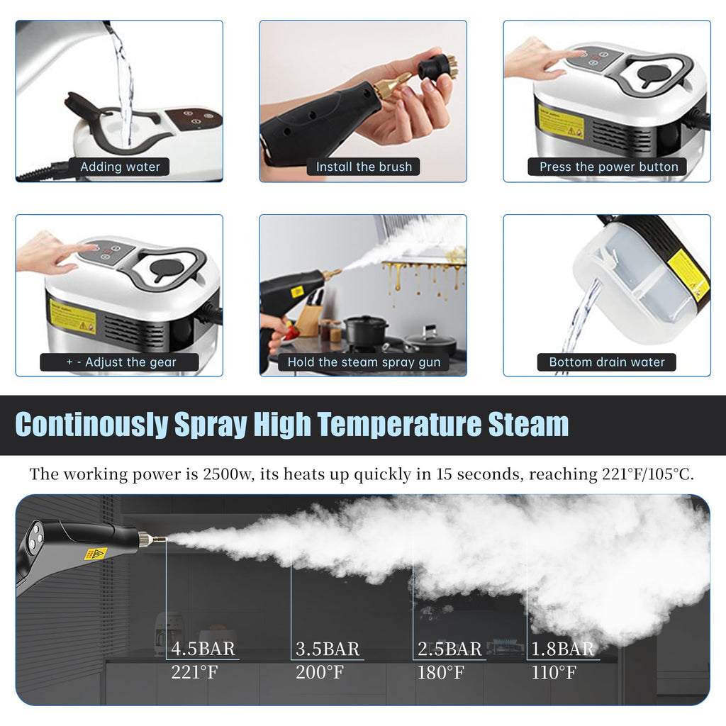 2500W Handheld Steam Cleaner X898