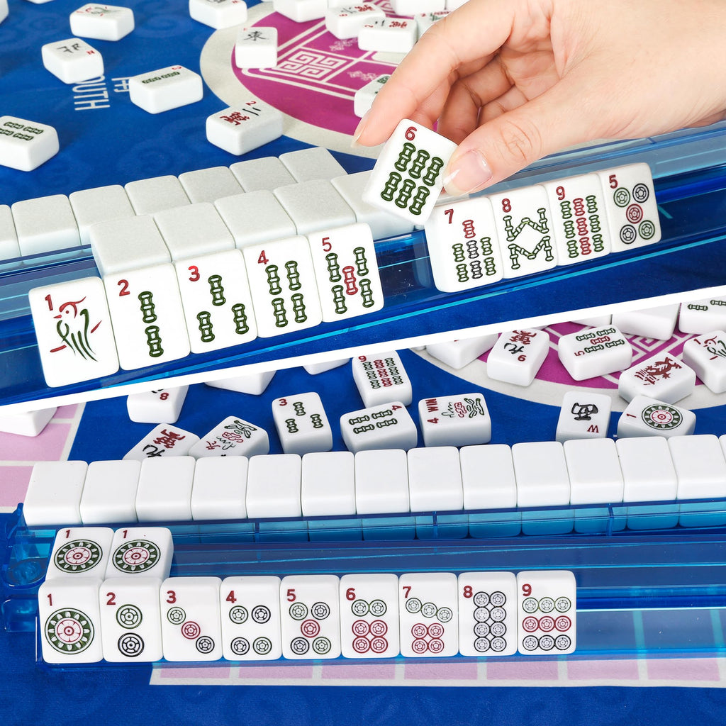 American Mahjong Game Set with Mat and Racks Q916257