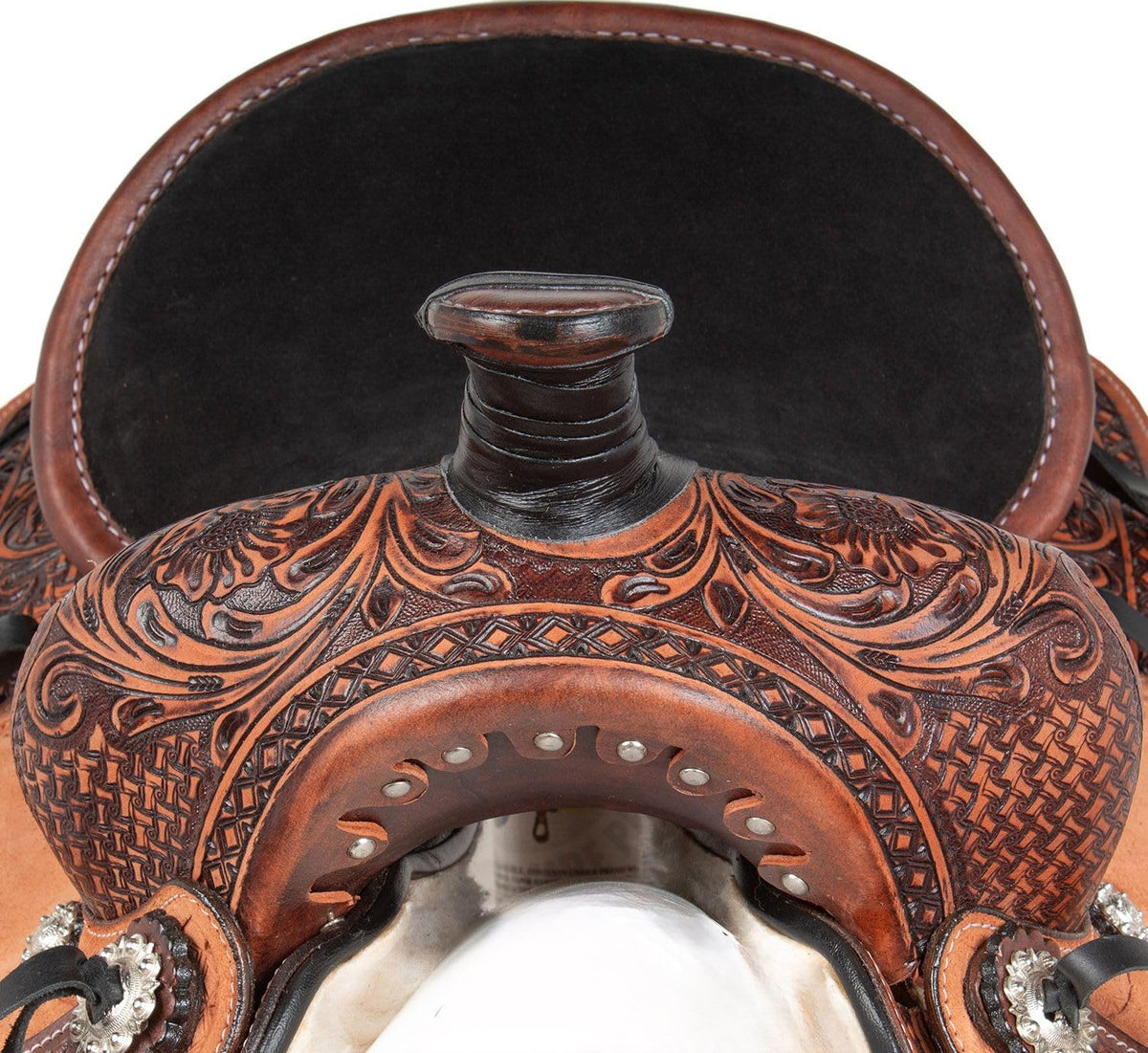 Leather Horse Saddle Set with Tack & Stirrups A9247