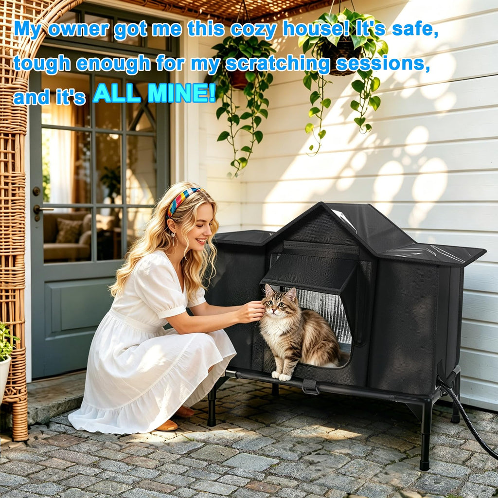 Insulated Outdoor Heated Cat Shelter H18683