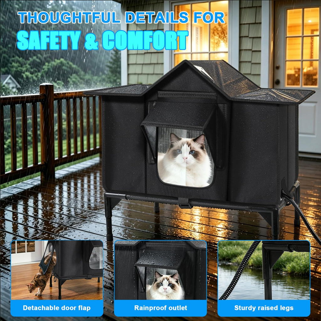 Insulated Outdoor Heated Cat Shelter H18683