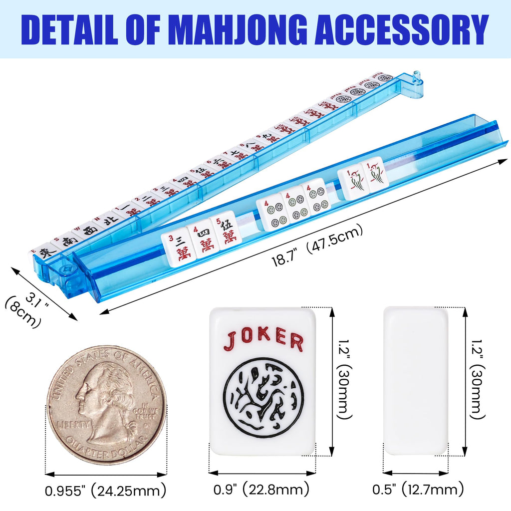 American Mahjong Game Set with Mat and Racks Q916257
