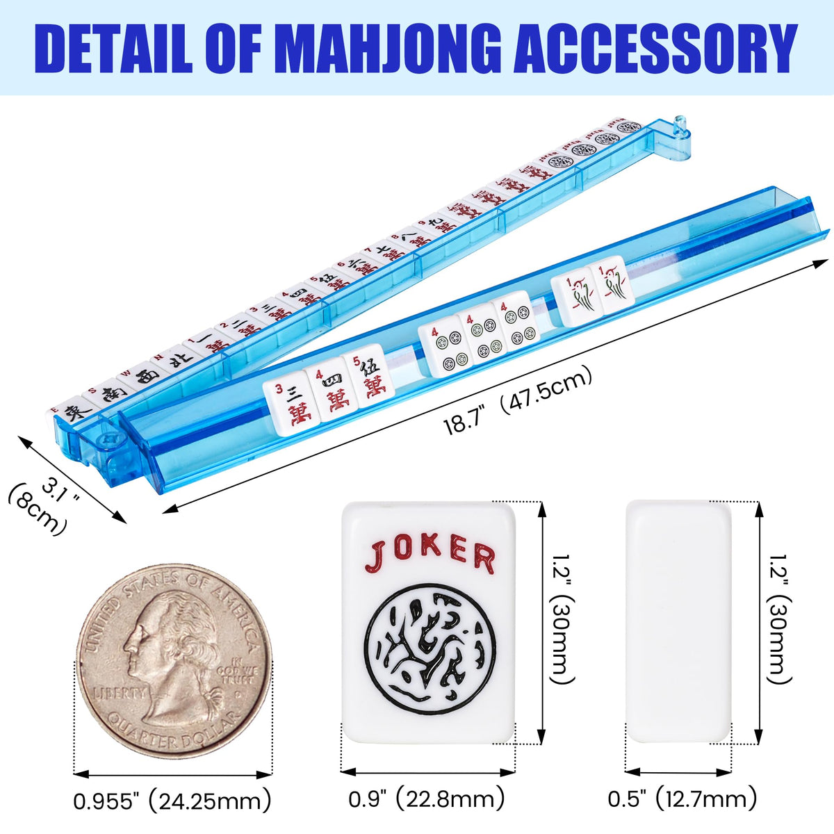 American Mahjong Game Set with Mat and Racks Q916257