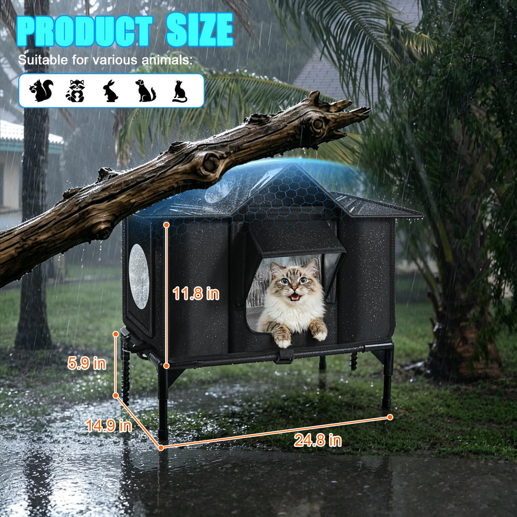 Insulated Outdoor Heated Cat Shelter H18683