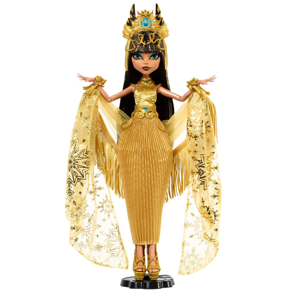 Collectible Doll in Golden Gown with Fringe Shawl B371903