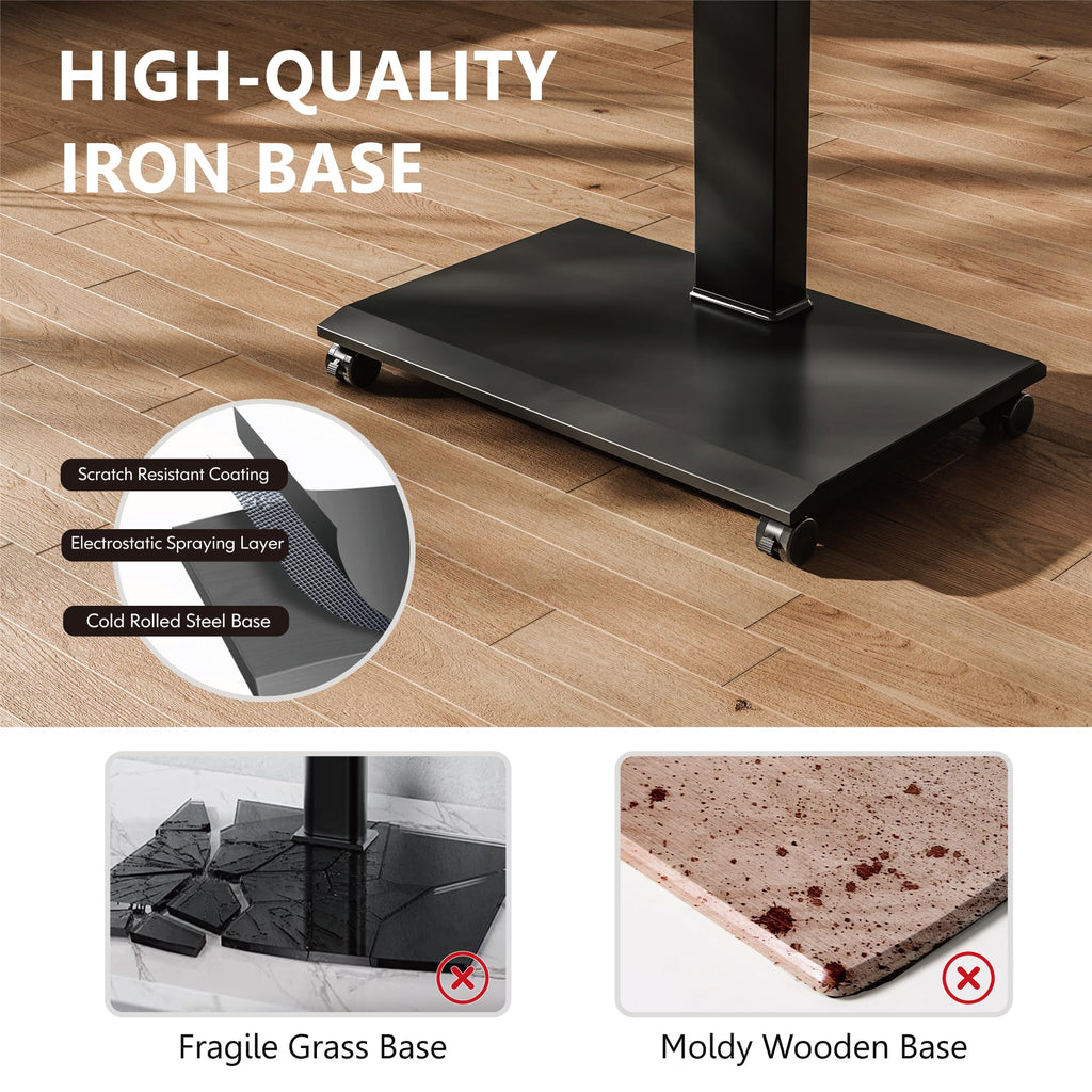 Rolling TV Stand with Rotation Function for 32-75 Inch TVs, Black N14783