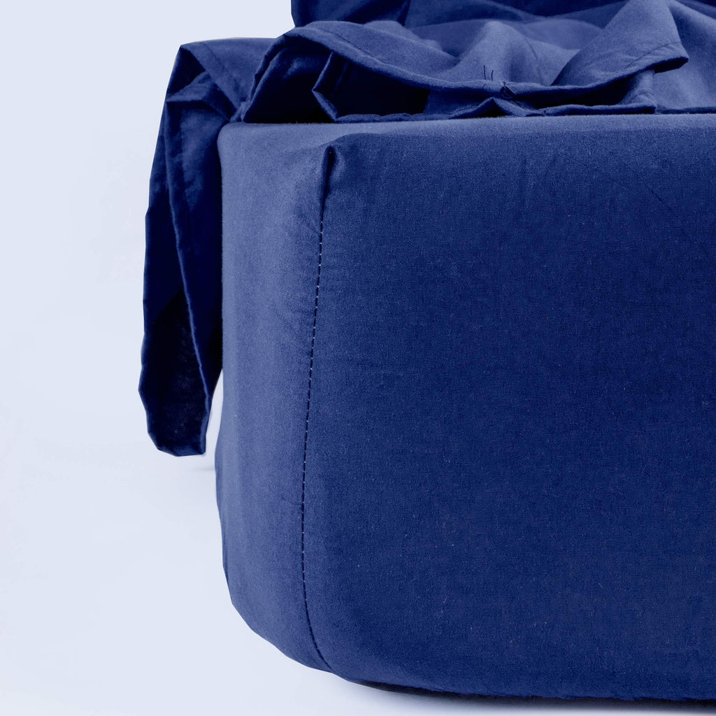 Toddler Microfiber Sheet Set, 3 Piece, Navy Blue J791826