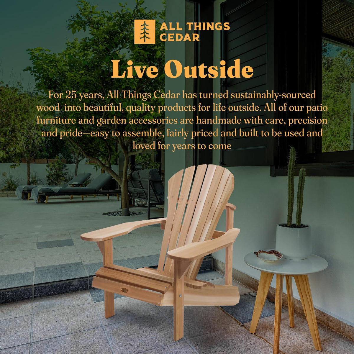 Natural 36 in Adirondack Chair I8030