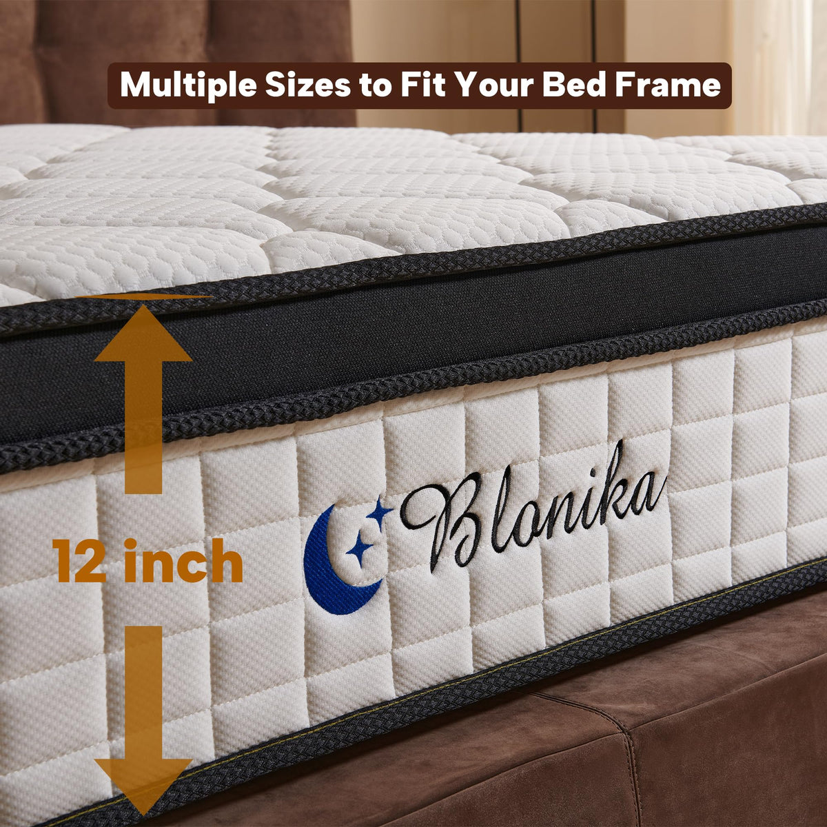 Full Size 12 Inch Memory Foam Pocket Spring Medium Firm Mattress L6302