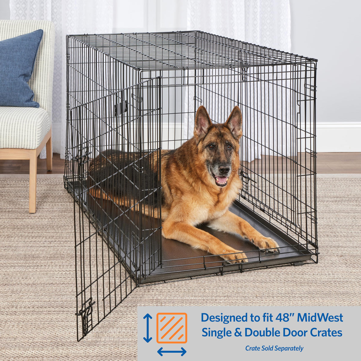 48 inch Metal Dog Crate Replacement Pan B41138